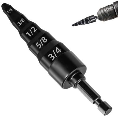 Rozšiřovací nástroj 5 v 1 Klimatizace Měděná trubka Rozšiřovač Rozšiřovací vrták Sada s šestihrannou stopkou, s bity 1/4, 3/8, 1/2, 5/8, 3/4