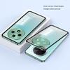 Elastic Snap Magnetic Metal Bumper Frame Case for Oppo A3 Pro / K12 Clear Frosted PC Lens Protector Back Cover