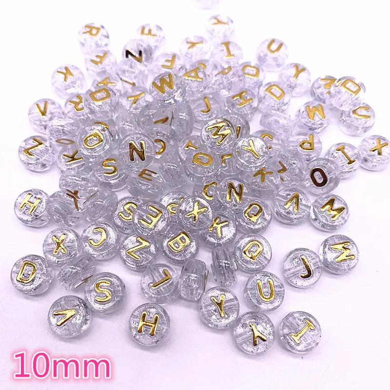 

30pcs 10mm 12mm Smiling Face Loving Heart Letter Acrylic Loose Spacer Beads for Jewelry Making DIY Children Handmade Accessories