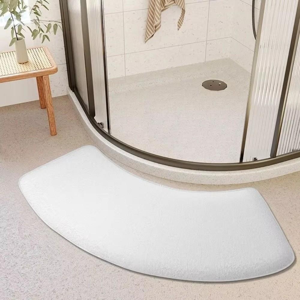 Non-slip Shower Room Door Mat Curved Toilet Bathroom Foot Mat PVC Bathroom Mat Entrance Mat