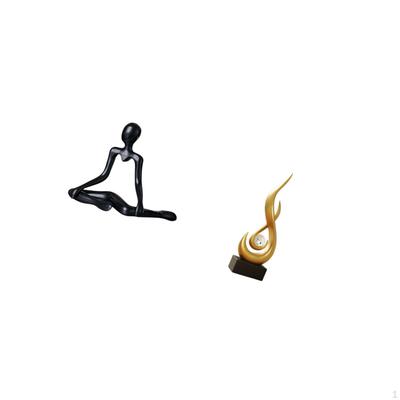 Creative Abstract Thinker Fire Sculpture Unique Resin Figurine Modern Art Ornament for Entrance