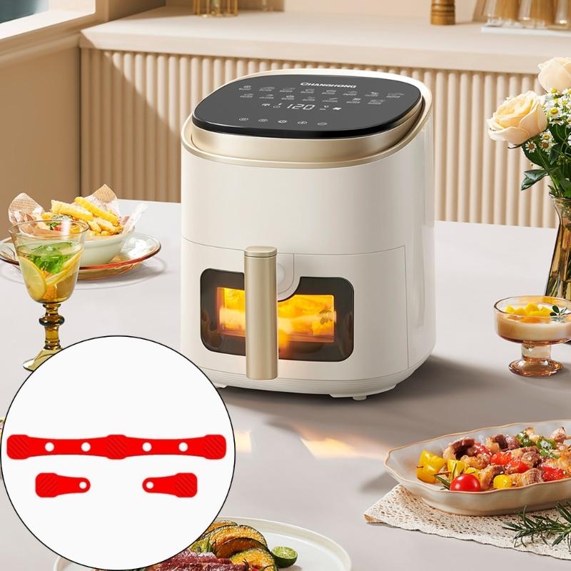 Portable Silicone Magnet Holder for Air Fryers Baking Paper Fixing Magnetic Clip Heat Proof for Cooking Enthusiasts