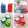 Portable Soda Can Lid and Silicone Straw Soda Can Lid Reusable Suitable For Canned Beverages Beer Juice 1pcs With 2 straws