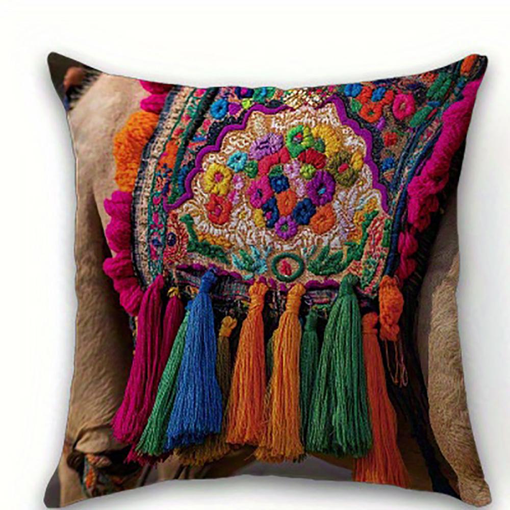 1/4pcs Colorful Camel-Patterned Pillowcases Sofa cushion cover home bedroom room decoration