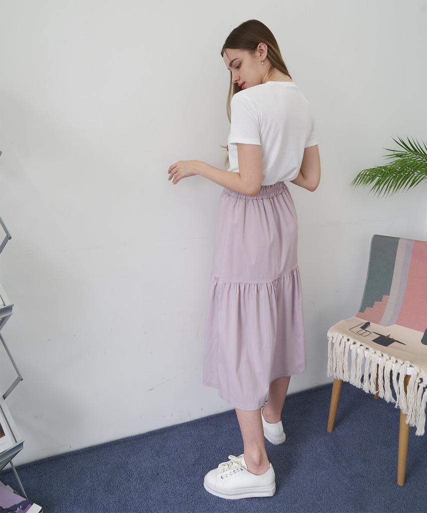 Bye Bye Seop Full Banding Skirt Purple [T22]