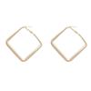 S925 Silver Needle Geometric Gold Earrings for Women, Korean Style, Frosted Design, European & American Influence, All-Match Temperament.
