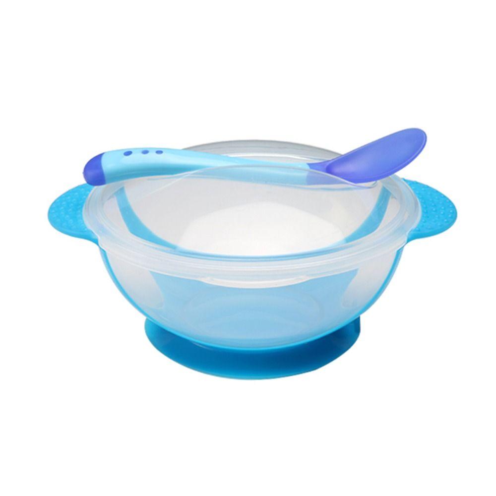 

Safety Baby Feeding Bowl Soft Eating Food Bowl Simple Baby Suction Cup Bowl Baby Products синий