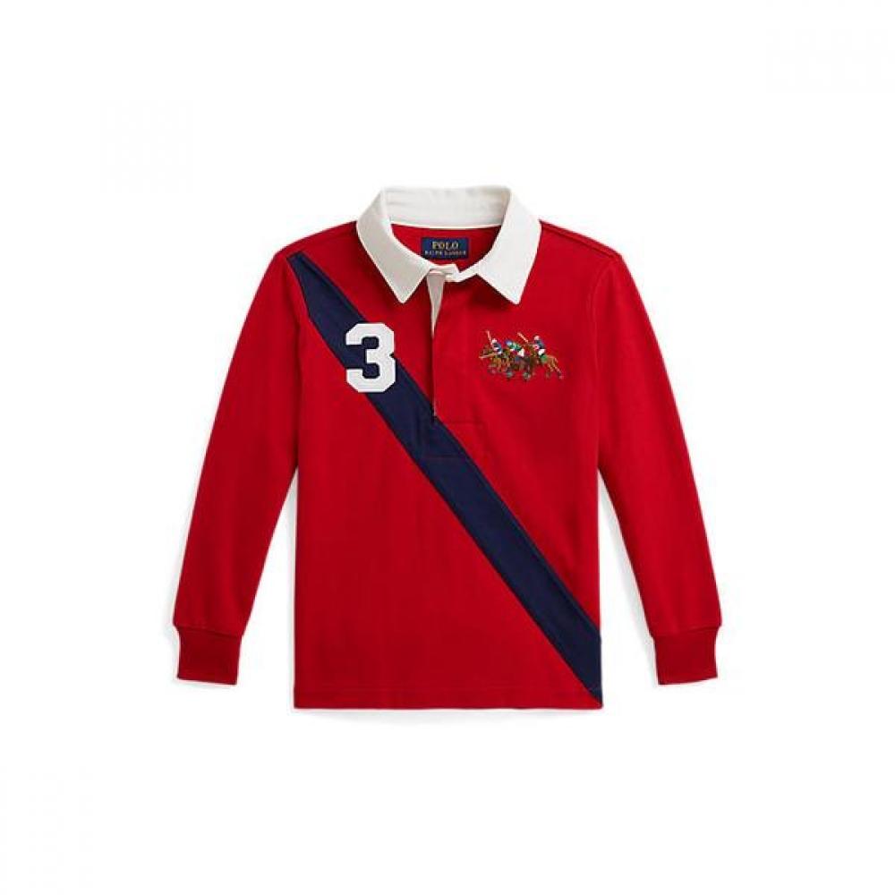 

Polo Ralph Lauren Boys 2 7 Triple Pony Cotton Rugby Shirt 2