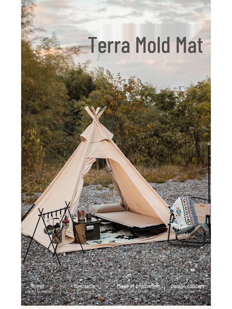 Mountain Guest Terra Inflatable Camping Mat with Pillow - Moisture-Proof Air Nozzle Sleeping Pad