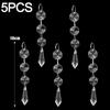 Acrylic Christmas Pendants Crystal Clear Snowflake Icicle Xmas Tree Hanging Pendant Ornaments New Year Home Party Decoration