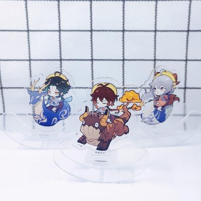 Anime Games Genshin Impact Cartoon Creatief Lente Schud Vechter Standaard Model Plaat Speelgoed Grappig Acryl Bureau Decor Unzip Cadeau