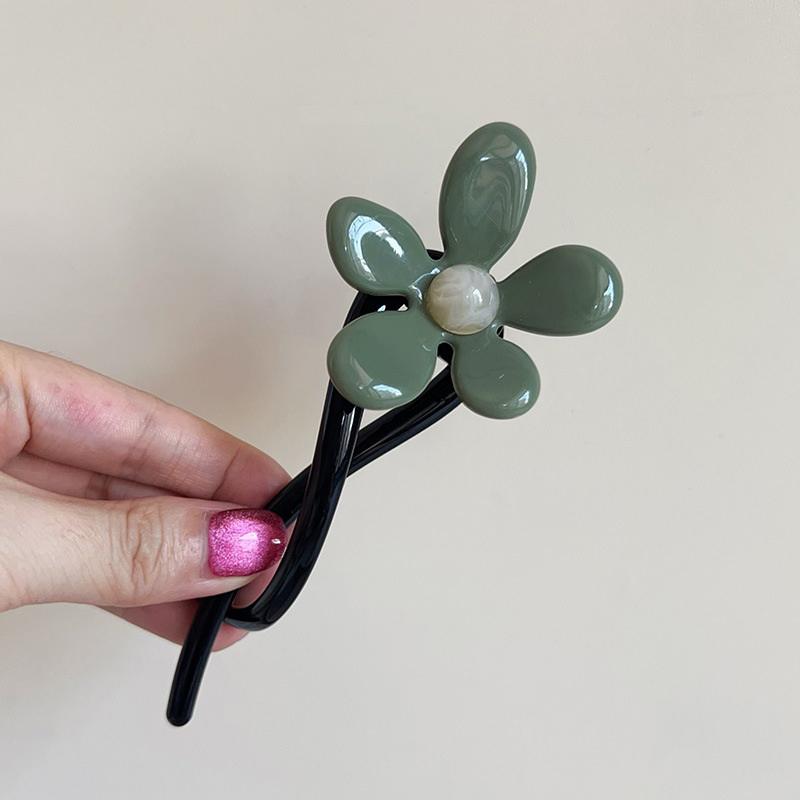Hairpin Flower Bead Twisted Clip Frog Buckle Hair Styling Tool Line Grab Clip Hair Accessories Hair Clip Ponytail Clip Women