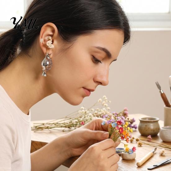 Hollow Vase Earrings 1 Pair Flower for Women, Retro Metal Shape Unique Lightweight Alloy Earring Earrings, DIY Bouquets Floral Holder Jewelry Wedding