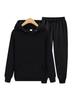 Men's Spring & Autumn Casual Sports Hoodie Set - Fashion Trend Solid Color