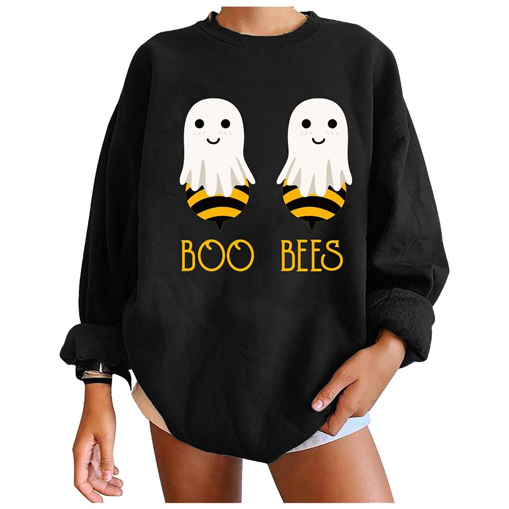 Halloween Long Sleeve Women's Sweatshirt Drop Shoulder Long Sleeve Women's Padde