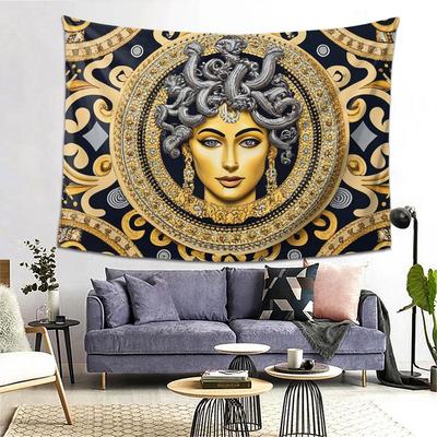 Ancient Greece Medusa Gorgon Vintage Style Tapestry Decoration Art Aesthetic Tapestries for Bedroom Home Wall Cloth Wall Hanging