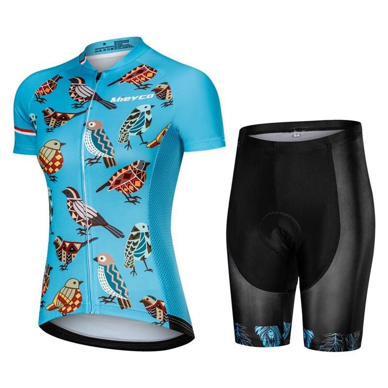 Damen Fahrradtrikot Atmungsaktiv Schnelltrocknend Mountainbike Rennrad Bekleidung Outdoor Sportbekleidung