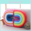 Adorable Rainbow Shaped Plush Cushion For Snuggling And Decorative Accents
