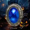 Luce Specchio Decorazione Halloween Illuminato Cornice Dettagliata Ornamento da Appendere per Ingresso Scaffali Parete Stile Sala Eventi