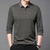 Men's Long-Sleeved Polo Shirt - Spring and Autumn Business Casual Lapel T-Shirt