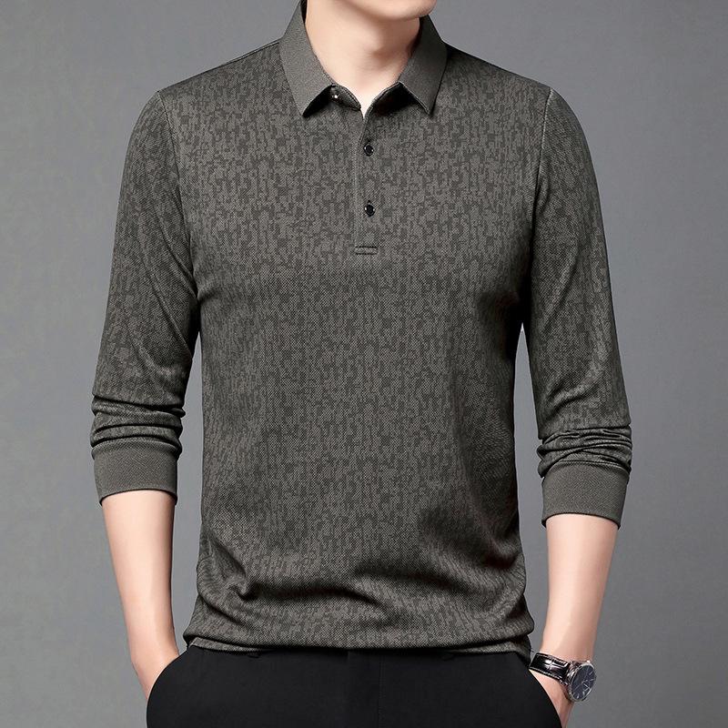 Men's Fashion Versatile Long Sleeve Polo Shirt - Spring & Autumn Style