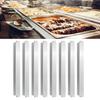 8 stk 12,6 tommer Rustfritt Stål Adapterstang Lang Skillevegg Metall Matskillevegg Universelle Reservedeler Adapterstang Deler for Restaurantkjøkken