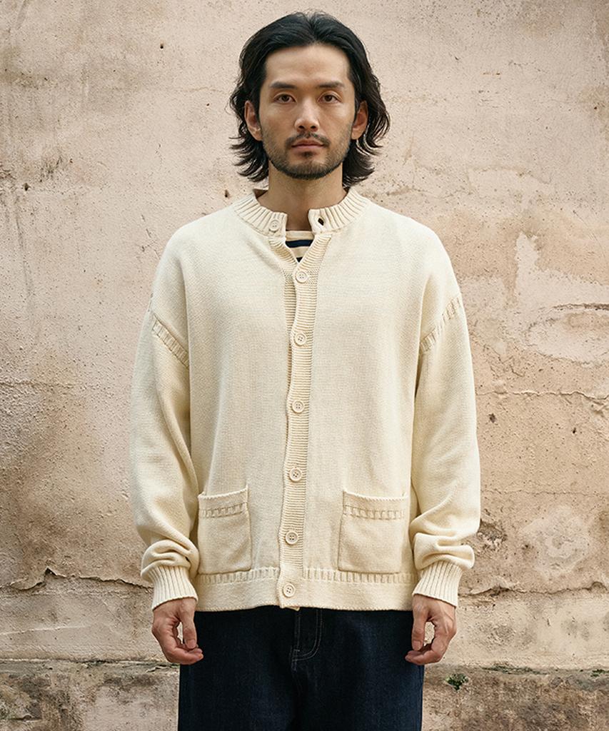 Heavyi Fisherman Heavy Cardigan_Ivory