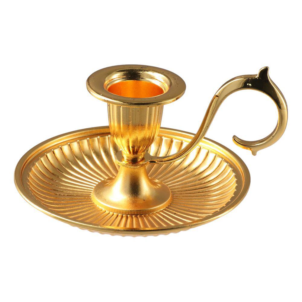 12*5.1 CM Decorative Candle Plates Gold/Silver/Bronze Table Top Ornament  Living Room