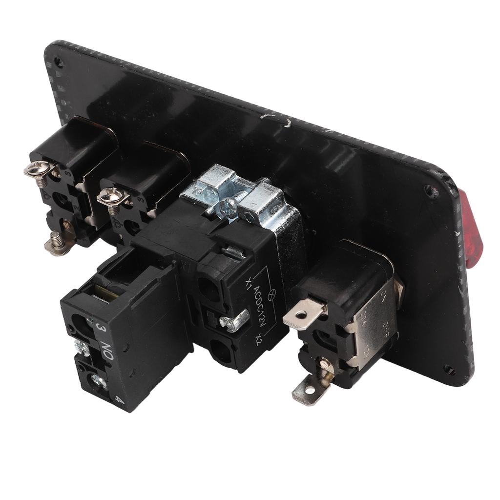 12V 40A Ignition Switch Panel Kit with Engine Start Button Carbon Fiber Style Universal for Racing Car