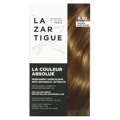 Permanent Hair Color with Plant Extracts, 6.30 Golden Dark Blonde, 1 Time Use