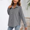 Abbigliamento da Donna Top Stampati per Primavera Autunno Colletti a Revers Camicetta a Quadri Camicia da Donna Larga Casual a Maniche Lunghe
