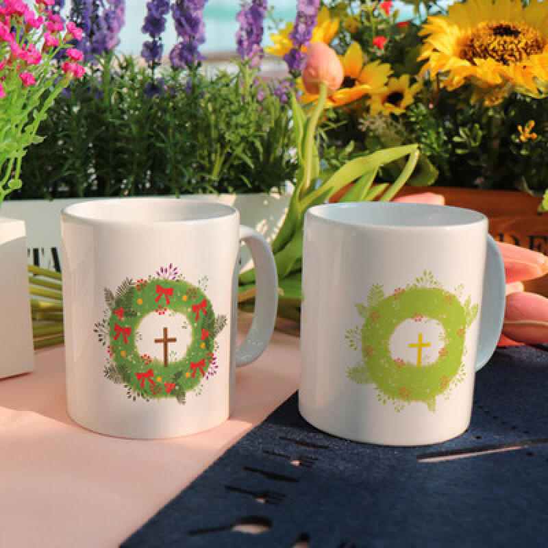 tb756-Design Mug 2p-Christmas Wreath