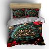 Merry Christmas Holiday Bedding Set Bedding Set (1 Duvet Cover, 2 Pillowcases, Duvet Not Included)