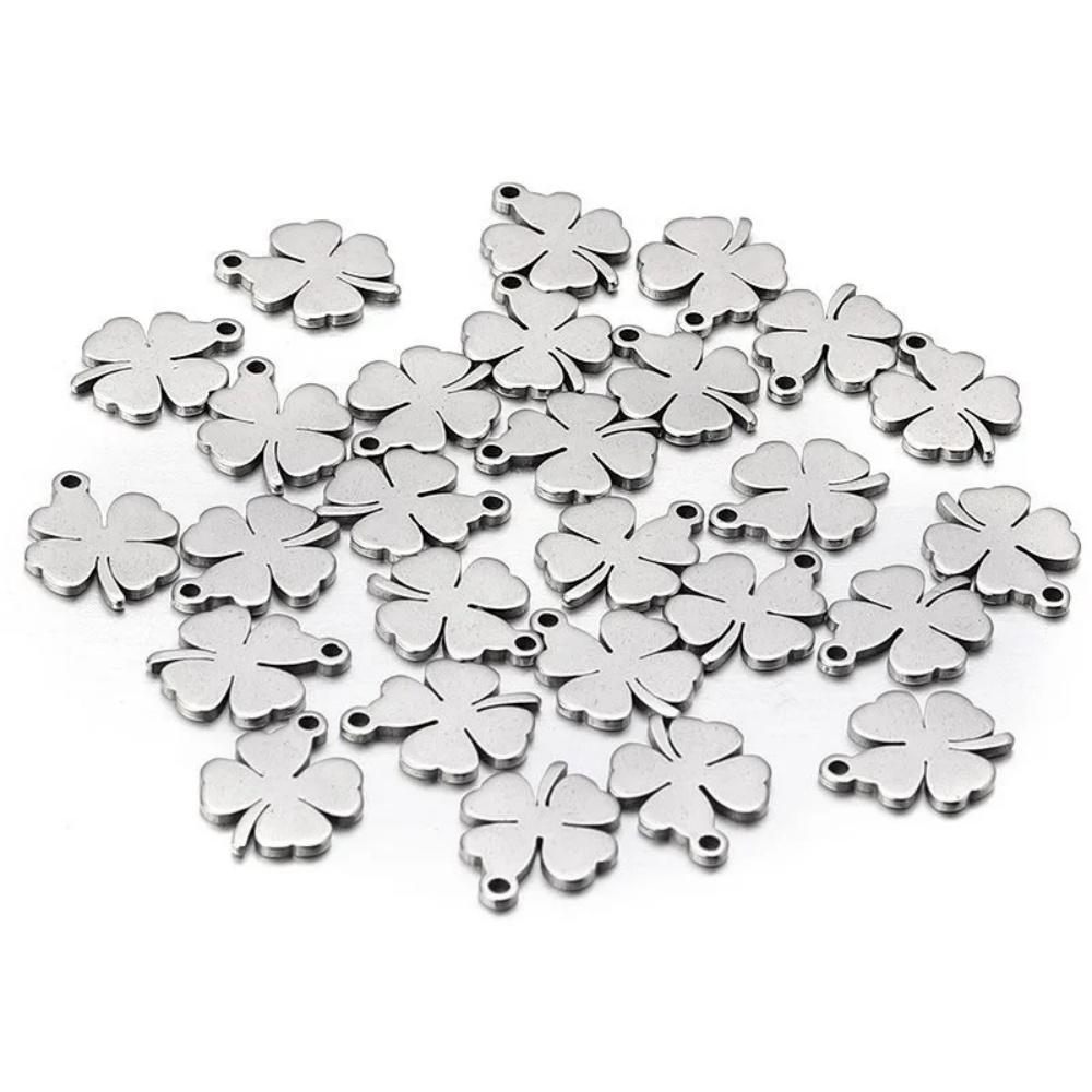 10pcs/lot Stainless Steel Small Pendants Heart Star Moon Shaped Necklace Pendant Ornamen For DIY Charm Earring Jewelry Wholesale