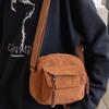 Jednobarevná manšestrová dámská hobo kabelka přes rameno retro ležérní dámská crossbody kabelka dámská denní cestovní kabelka poselská taška
