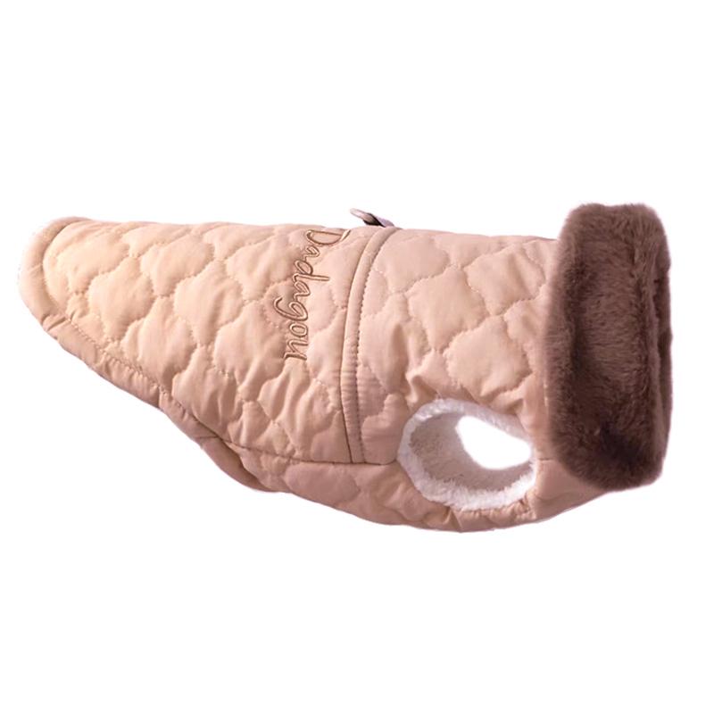CDDMPET Wasserdichte Hundejacke mit Fellkragen Winter Warmes Fleece Hundekleidung für Kleine Hunde Welpe Haustier Weste Chihuahua Yorkie Mops Mantel