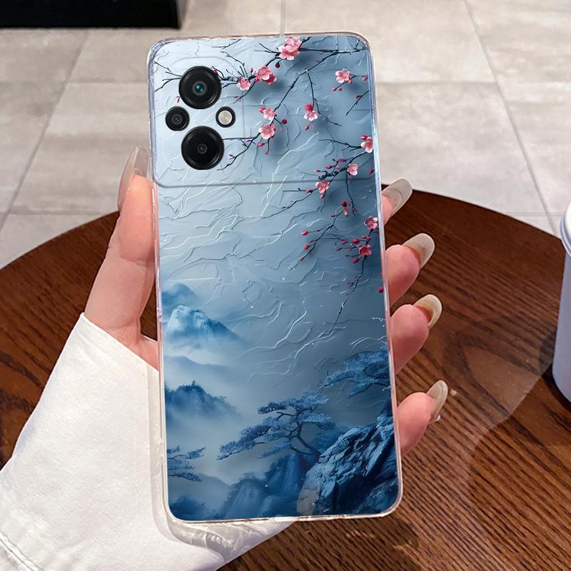 For Poco M5 Case Aesthetic Luxury Fashion Cute Cat Soft Silicone TPU Back Cover for Xiaomi Poco M5 4G Transparent Phone Case