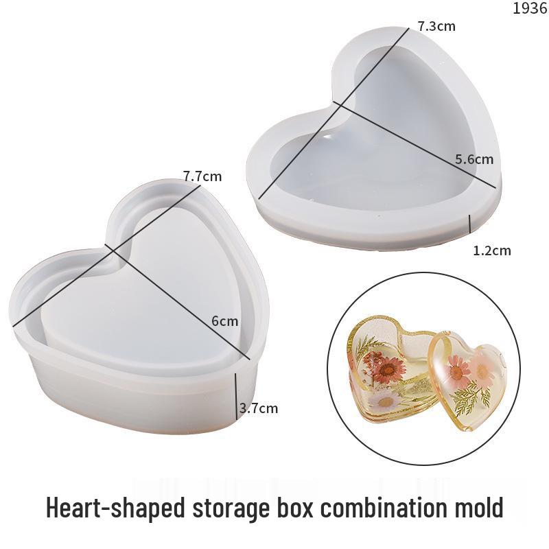 Poppy Epoxy Silicone Mold for Square, Round, Hexagonal, Heart, and Flower Storage Boxes