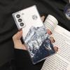 Transparente Hülle für Samsung Galaxy S22 S20 FE S21 S10 S9 Plus Note 20 Ultra 10 Lite 9 Weiche TPU Handyhülle Ästhetischer Schneeberg