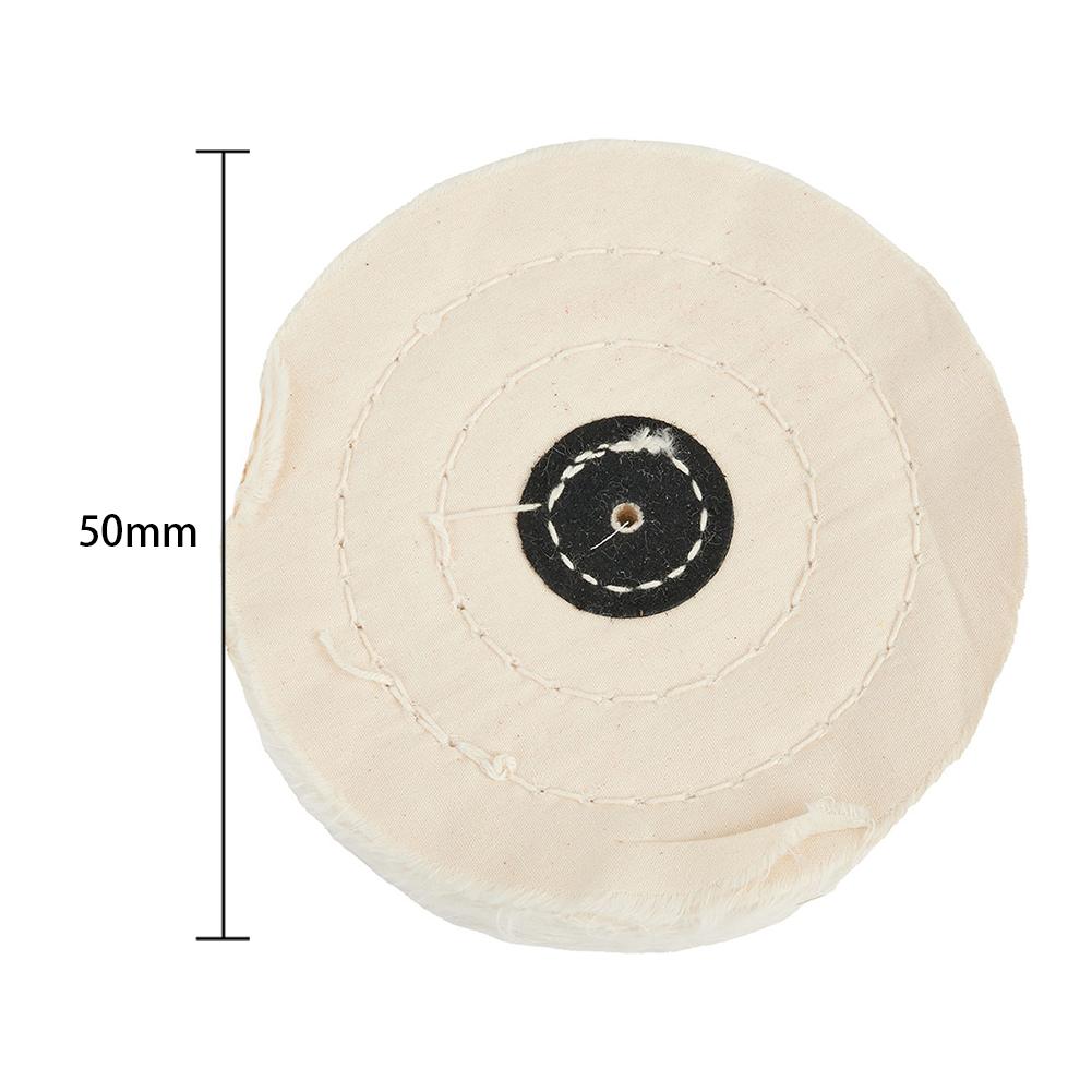 50-150mm White Cotton Lint Cloth Buffing Wheel Jewelry Mirror Polishing Wheel Grinder Tool Polishing Disc Polisher