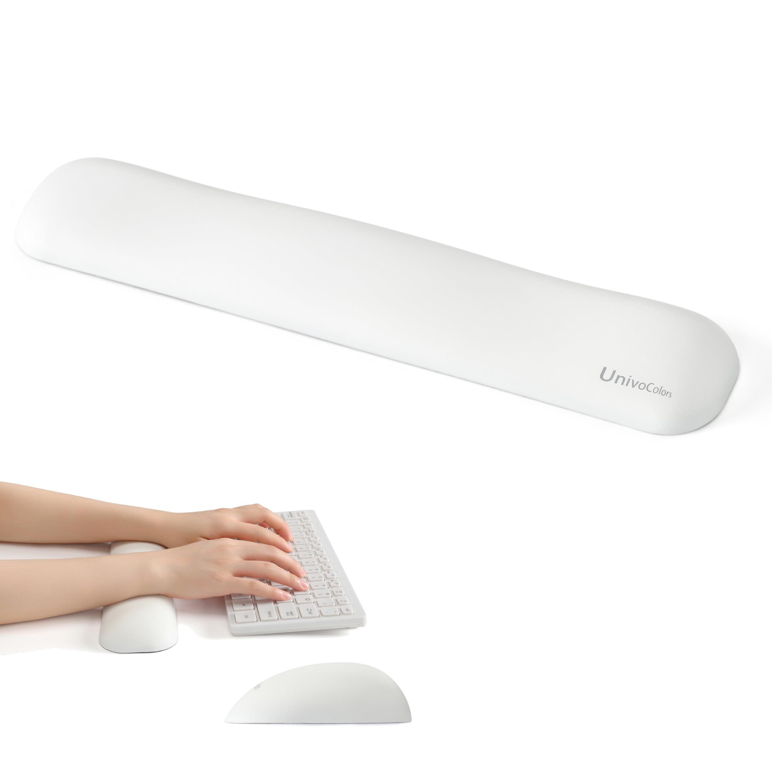 

UnivoColors Wrist Rest, Premium PU Material, Ergonomic Design, Reduces Fatigue, Supports Long-Term Use, Memory Foam Cushion, Pressure Dispersion,