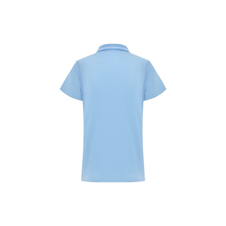Lining Sponsorship Series Solid Color Casual Breathable Short Sleeve Polo Shirt Women Polo Shirts Ink-Blue APLS228-1