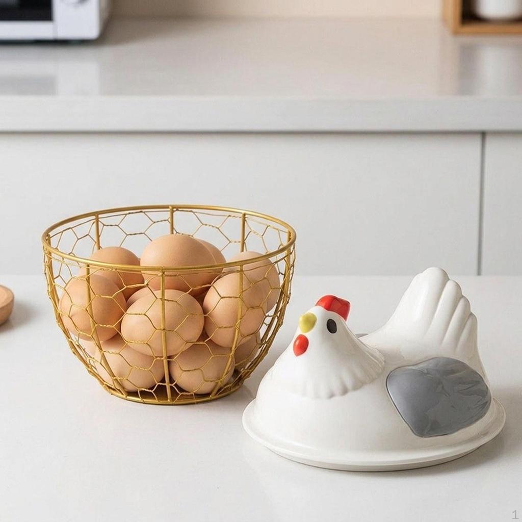 Chicken Egg Basket Container Collection Eggs Holder for Pantry Kitchen