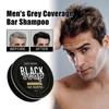 3pcs Men's Grey Coverage Bar Shampoo Hair Darkening Black Soap For Grey Hair Cover