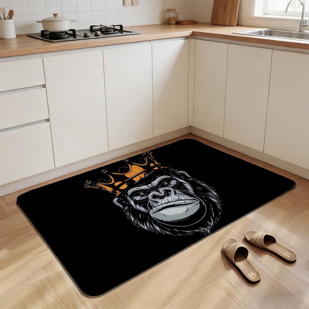 Fashion A-Ape Head Floor Mat Non-slip Quick-dry Diatomaceous Earth Bath Mat, Absorbent Doormat