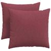 Sofa Cushions 2 Pcs Burgundy 45 X 45 Cm Fabric