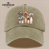 pc Cheerful Cartoon Dog Family Design Printed Casual Baseball Cap Lightweight Comfortable And Breathable Adjustable Size fo
