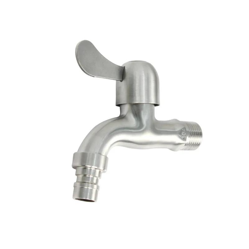 Кран из нержавеющей стали, кран с одним выходом, аксессуары для ванной комнаты, краны для стиральной машины, кран для стиральной машины для благоустройства дома