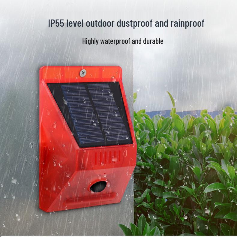 Solar-Powered Remote Control Alarm with Motion Sensor and Animal Repellent