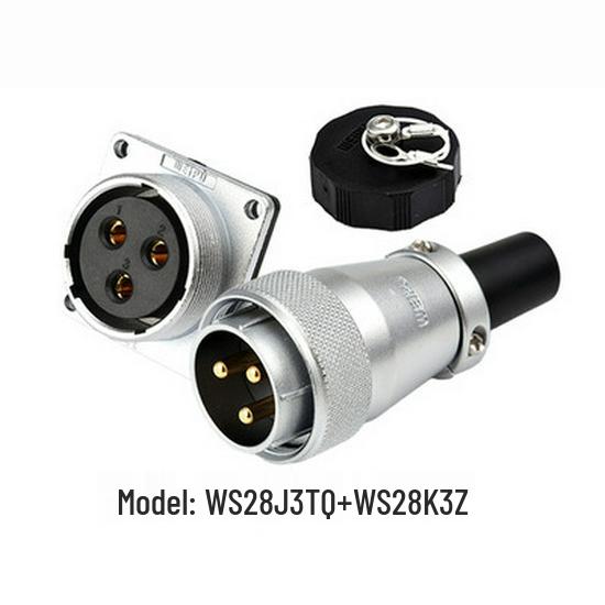 Weipu WS28 23-Pin Aviation Plug Connector, Male-Female Threaded, 479-Hole, 10P12, 16-Pin, 20/26-Pin